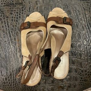 Size 37 Taryn Rose wedge heels - gently used